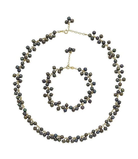 Sallantılı Doğal İnci Kolye Bileklik İkili Set | | Birinci1926