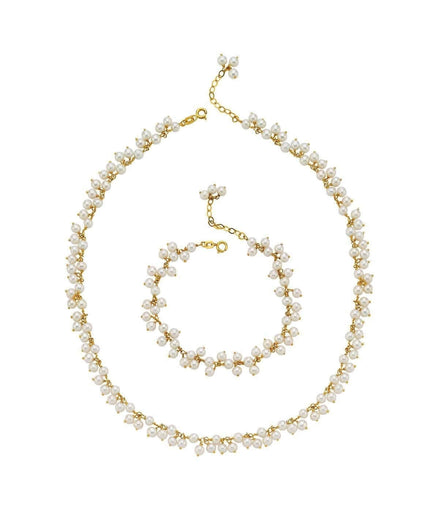 Sallantılı Doğal İnci Kolye Bileklik İkili Set | | Birinci1926