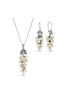 Grape Cluster Natural Pearl Earring Necklace Double Set