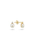 Natural Pearl 0,12 Karat Diamondli Earring