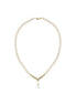 Zircon Stone Watercourse Natural Pearl Necklace
