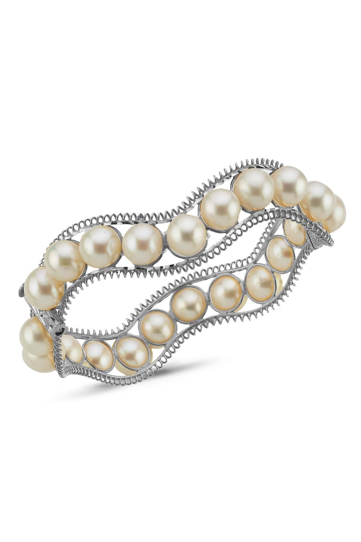 Natural Pearl Cuff Bracelet