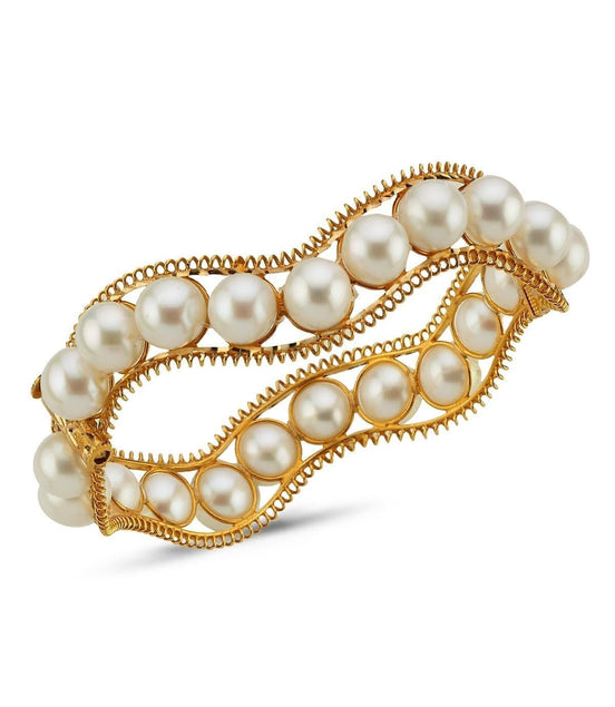 Natural Pearl Cuff Bracelet