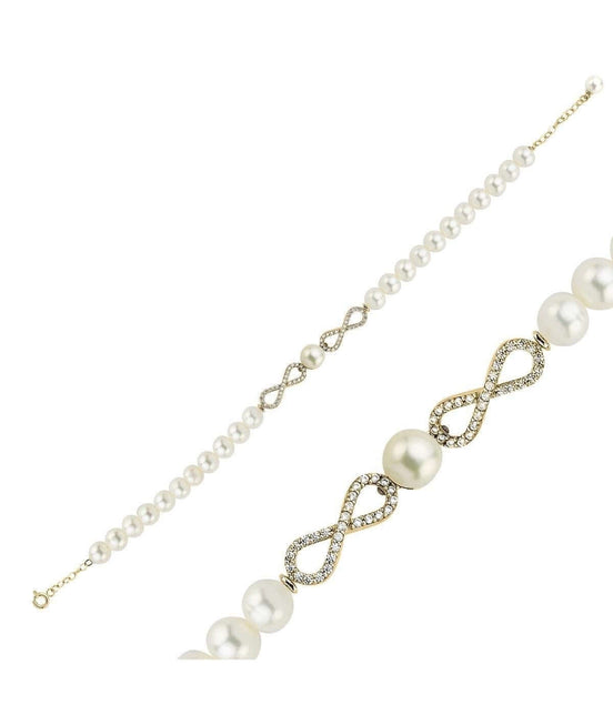 Sonsuzluk Taşlı Doğal İnci Bileklik | | Birinci1926