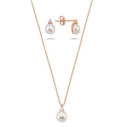Doğal İnci 2,28 Karat Pırlantalı Küpe Kolye İkili Set | | Birinci1926