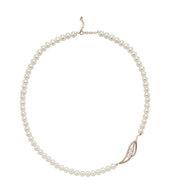 Yaprak Taşlı Doğal İnci Kolye | | Birinci1926