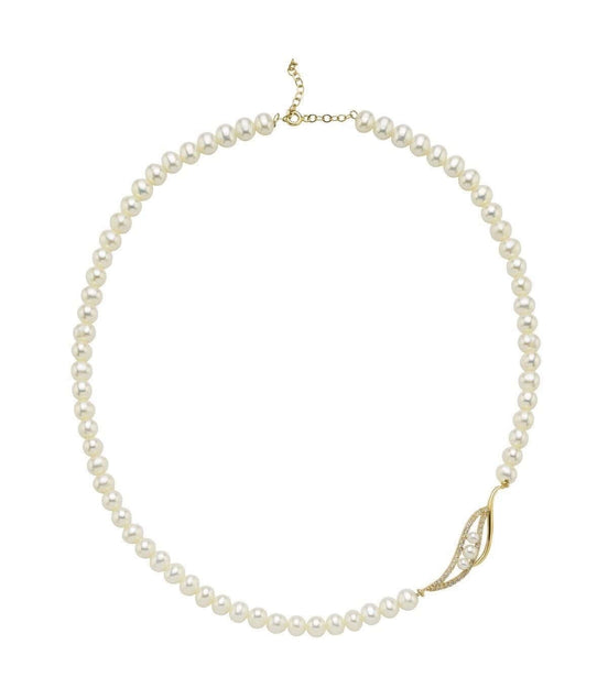 Yaprak Taşlı Doğal İnci Kolye | | Birinci1926