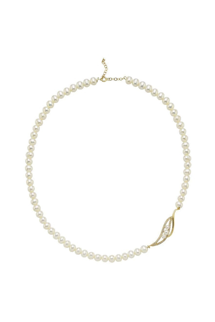 Yaprak Taşlı Doğal İnci Kolye | | Birinci1926