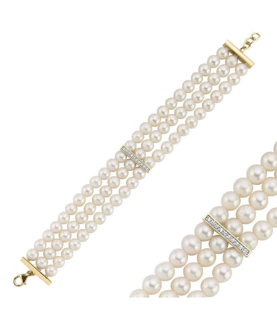 Choker Zirkon Taşlı Doğal İnci Bileklik | | Birinci1926