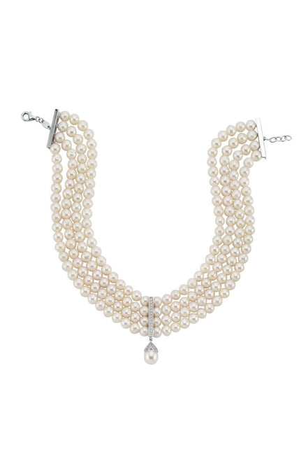 Choker Zirkon Taşlı Doğal İnci Kolye | | Birinci1926