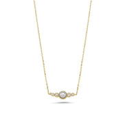 Crispy Natural Pearl 0,11 Karat Diamond Necklace