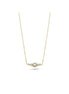 Crispy Natural Pearl 0,11 Karat Diamond Necklace