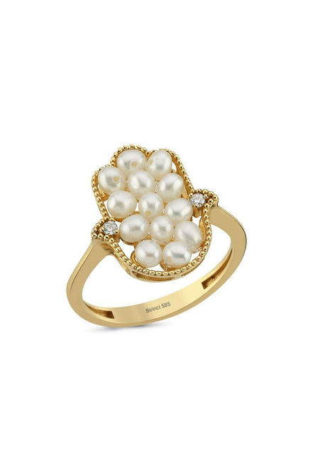 Fatma Elli Doğal 0,08 Karat İnci Pırlanta Yüzük | | Birinci1926