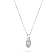 Eye Natural Pearl 0,15 Karat Diamond Necklace