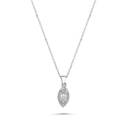 Eye Natural Pearl 0,15 Karat Diamond Necklace