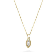 Eye Natural Pearl 0,15 Karat Diamond Necklace