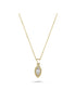 Eye Natural Pearl 0,15 Karat Diamond Necklace