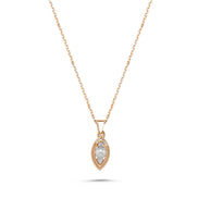 Eye Natural Pearl 0,15 Karat Diamond Necklace