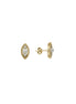 Eye Design 0,30 Karat Natural Pearl Diamond Earring