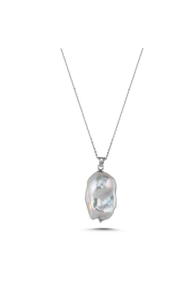 Gray Baroque Natural Pearl Necklace