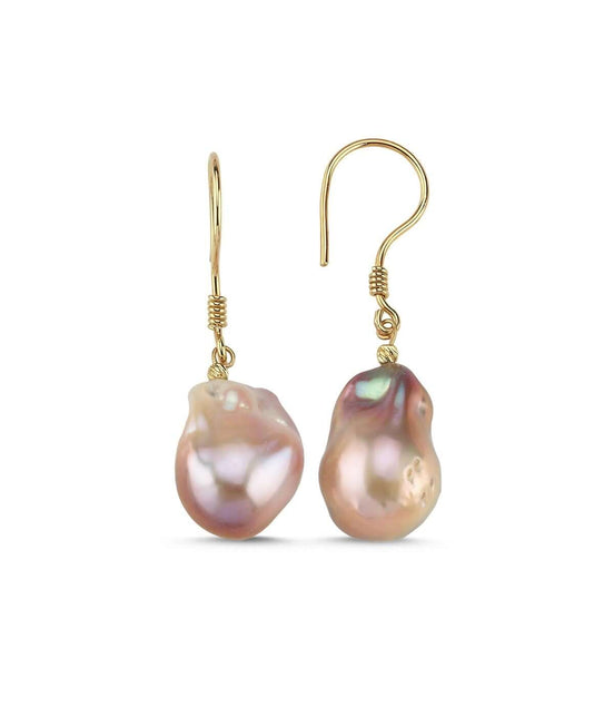 Multicolor Natural Baroque Pearl Earring