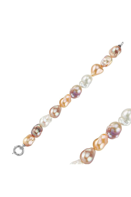 Multicolor Natural Baroque Pearl Bracelet