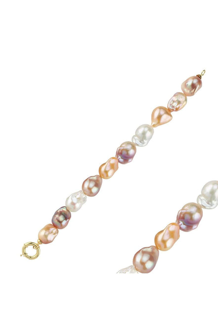 Multicolor Natural Baroque Pearl Bracelet