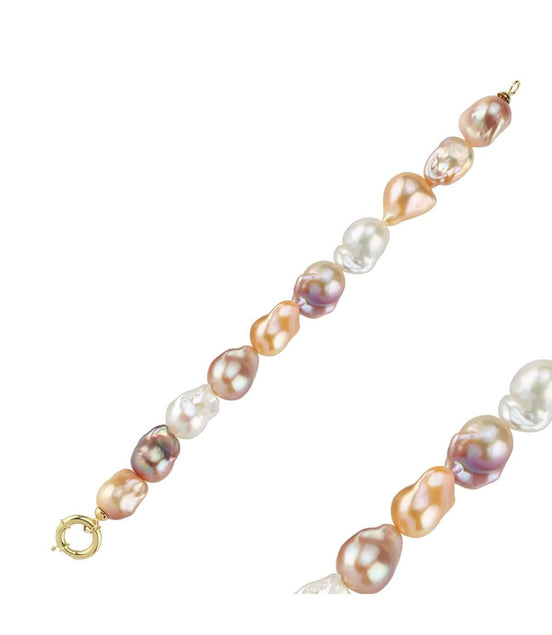 Multicolor Natural Baroque Pearl Bracelet