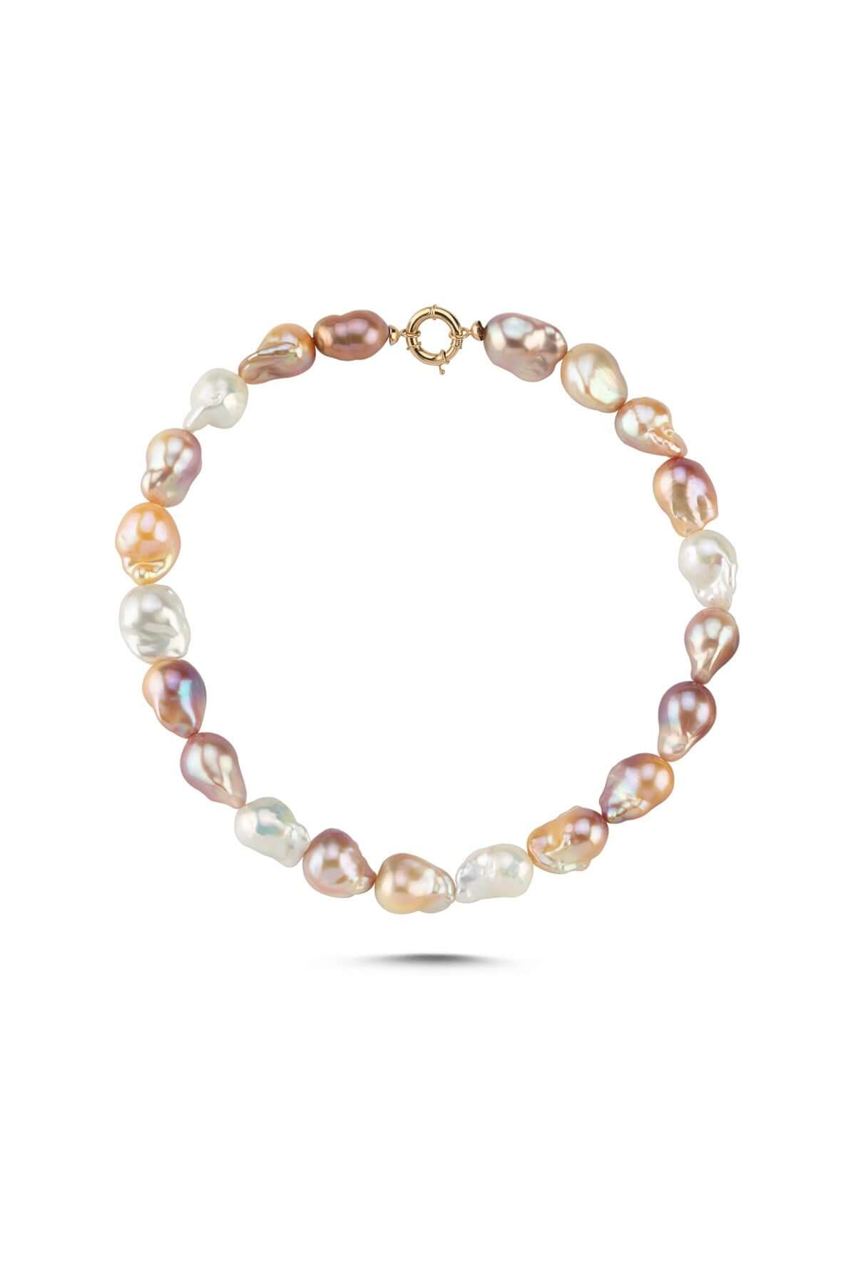 Multicolor Natural Baroque Pearl Necklace