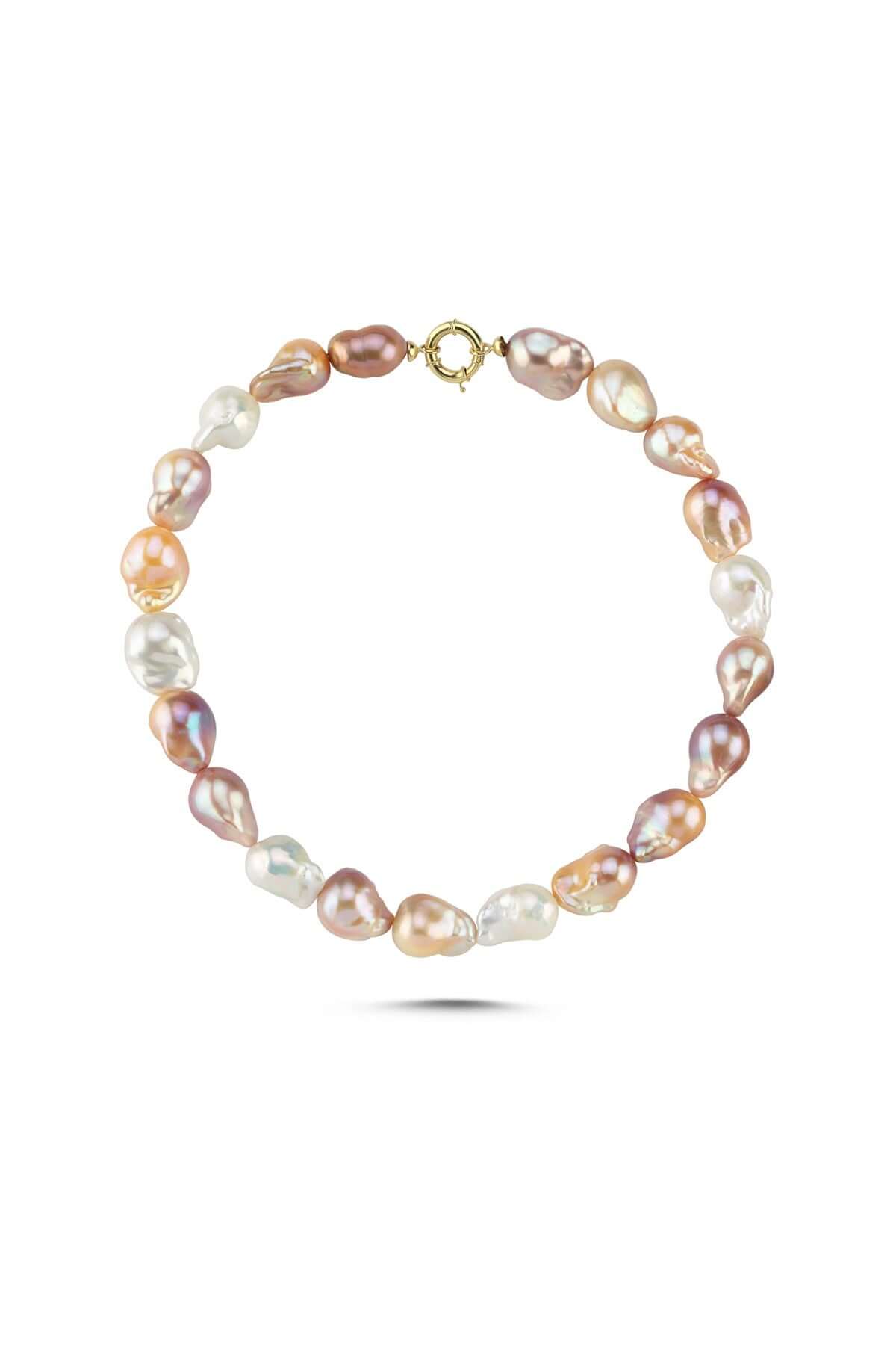 Multicolor Natural Baroque Pearl Necklace