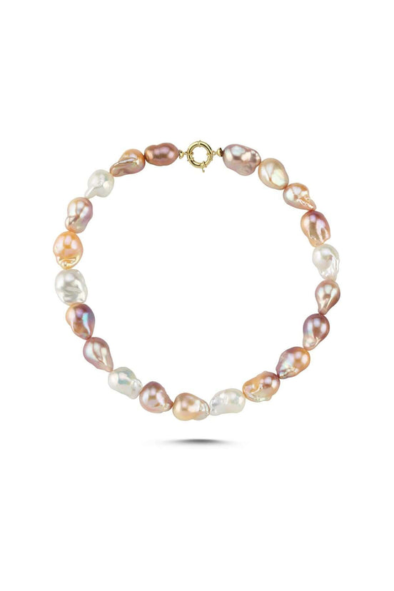 Multicolor Natural Baroque Pearl Necklace