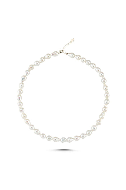 Lined Up Drop Natural Pearl Necklace