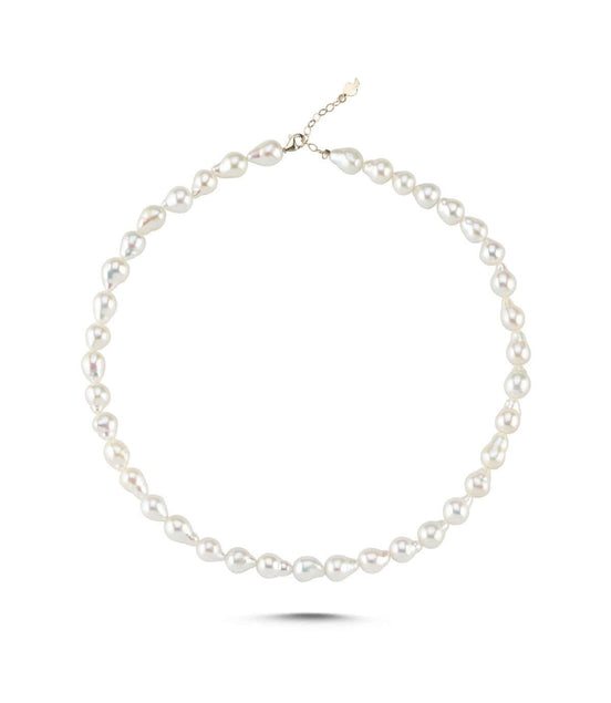 Lined Up Drop Natural Pearl Necklace