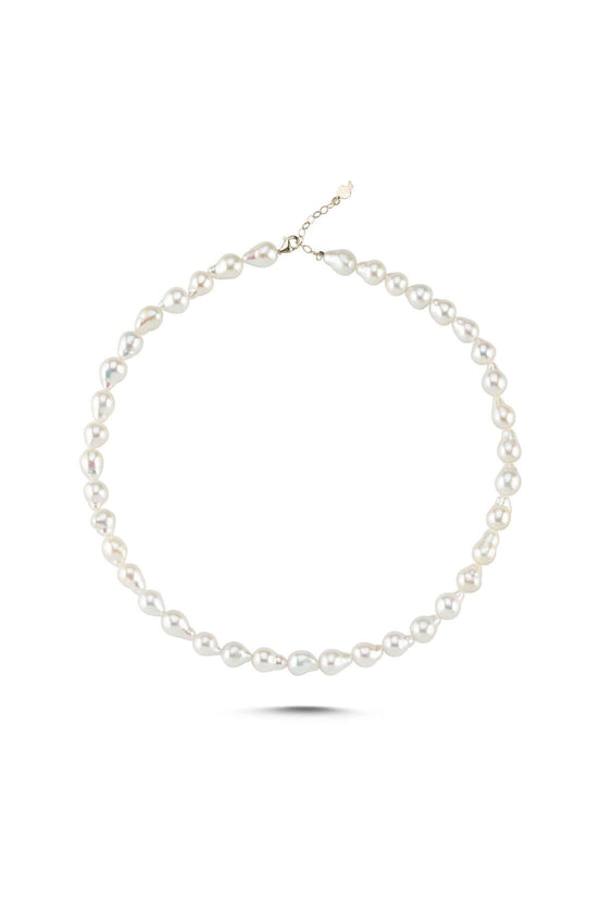 Lined Up Drop Natural Pearl Necklace