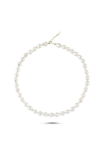 Lined Up Drop Natural Pearl Necklace