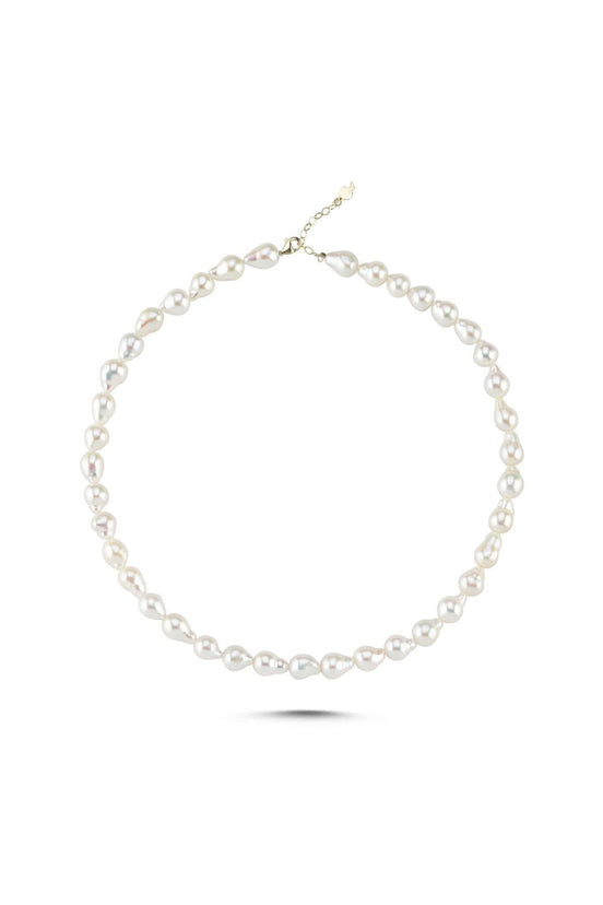 Lined Up Drop Natural Pearl Necklace