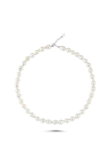 Lined Up Drop Natural Pearl Necklace