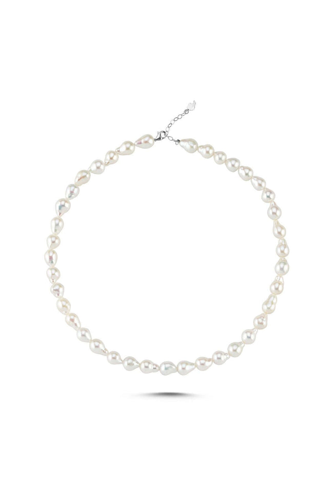 Lined Up Drop Natural Pearl Necklace