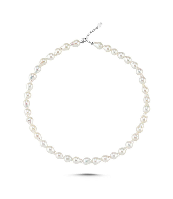 Lined Up Drop Natural Pearl Necklace
