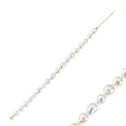 Lined Up Drop Natural Pearl Bracelet