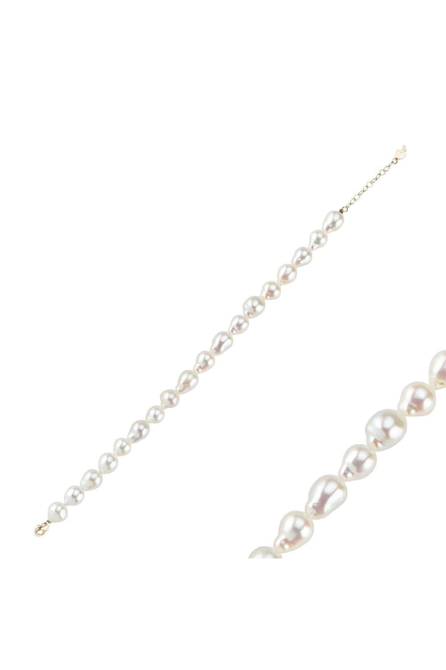 Lined Up Drop Natural Pearl Bracelet