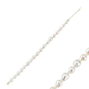 Lined Up Drop Natural Pearl Bracelet