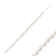 Lined Up Drop Natural Pearl Bracelet