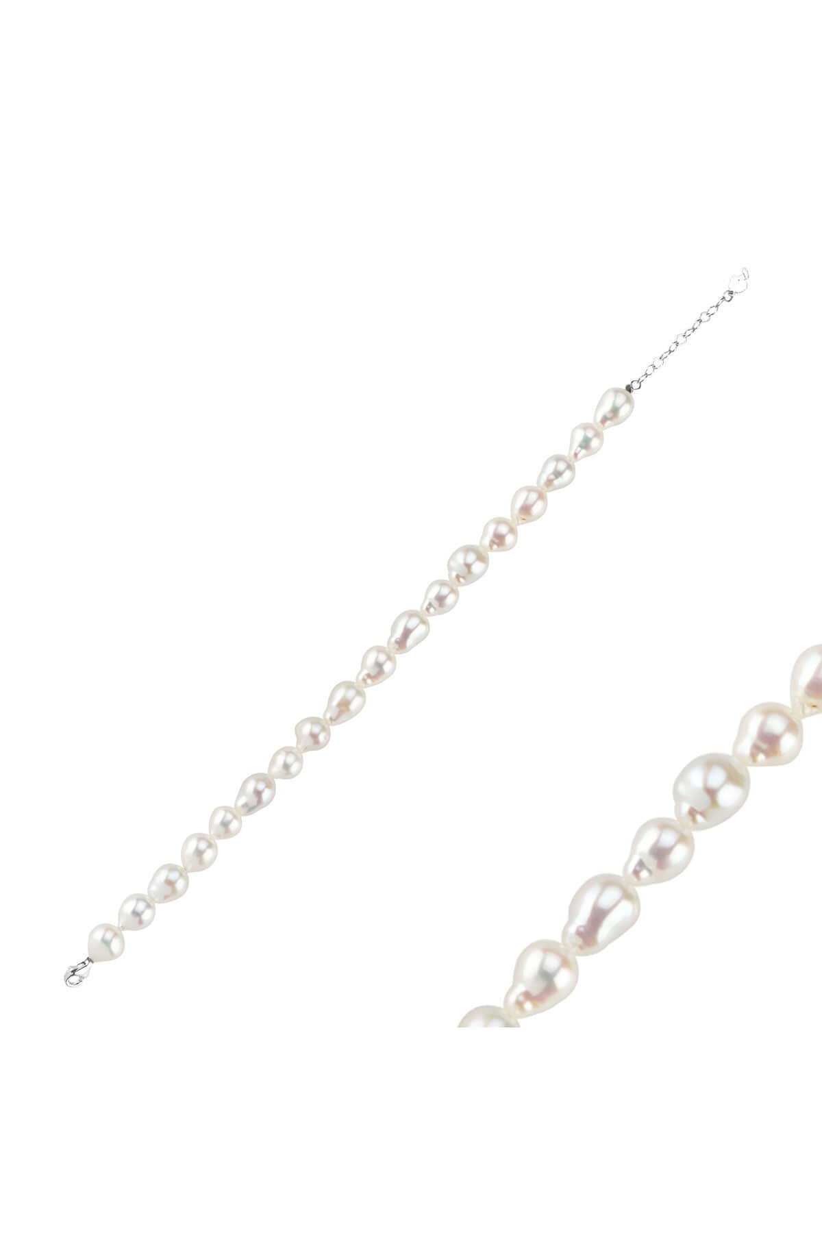 Lined Up Drop Natural Pearl Bracelet