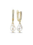 Lined Up Drop Natural Pearl Earring