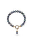 Hoop Clasp Black Natural Pearl Bracelet